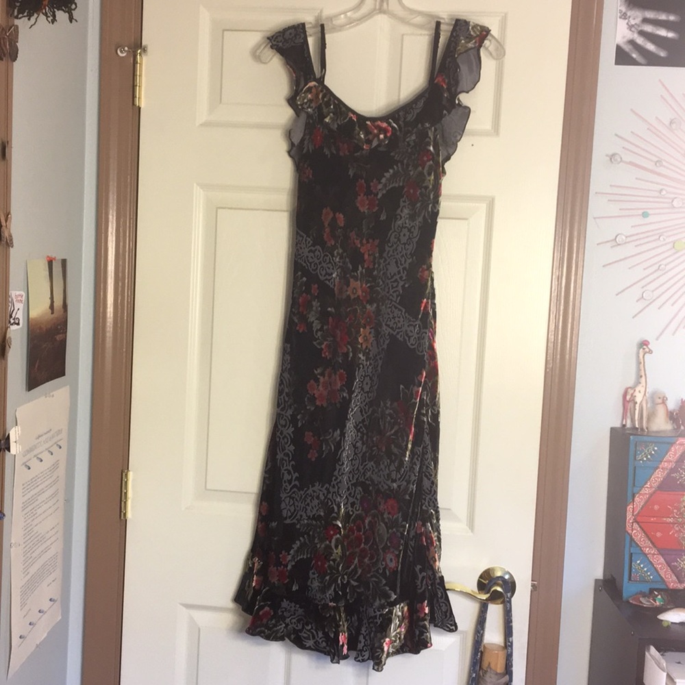 Velvet Floral Dress